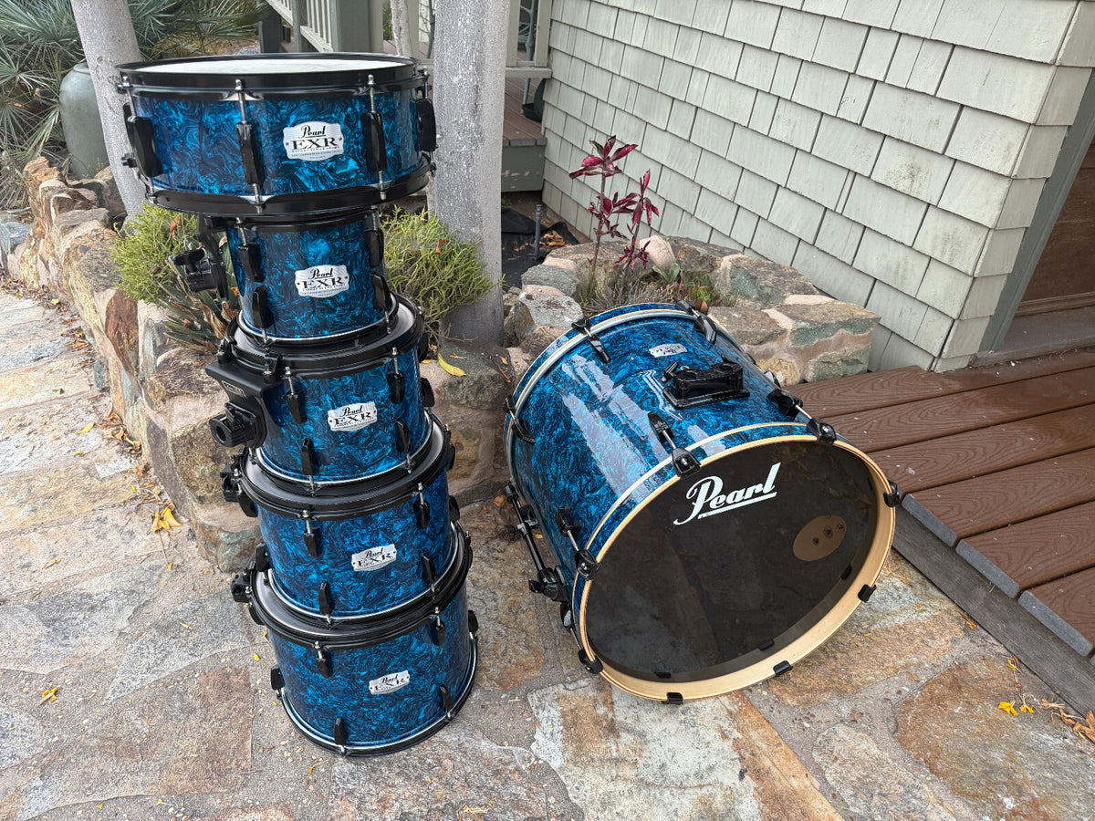 Pearl EXR Export 6pc Drum Set kit Blue Strata – Blakes Drum Shop