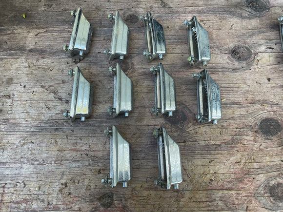 10 Rogers Beavertail Lugs for Bass Drum with Mounting Screws - Chrome