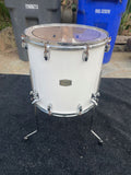 Yamaha Stage Custom Birch 16x15 Floor Tom Drum Pure White - RUST on tension rods