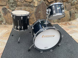 Ludwig 3pc JAZZETTE Drum Set Kit Black Cortex Jazz b/o badge 20x14, 12x8, 14x14