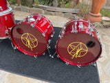 Tama Superstar Candy Apple Red Neil Peart Rush 13pc Replica Drum Set kit RARE!!!