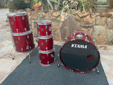 Tama Superstar Candy Apple Red 6pc Drum set kit w/ 24" Bass drum!2