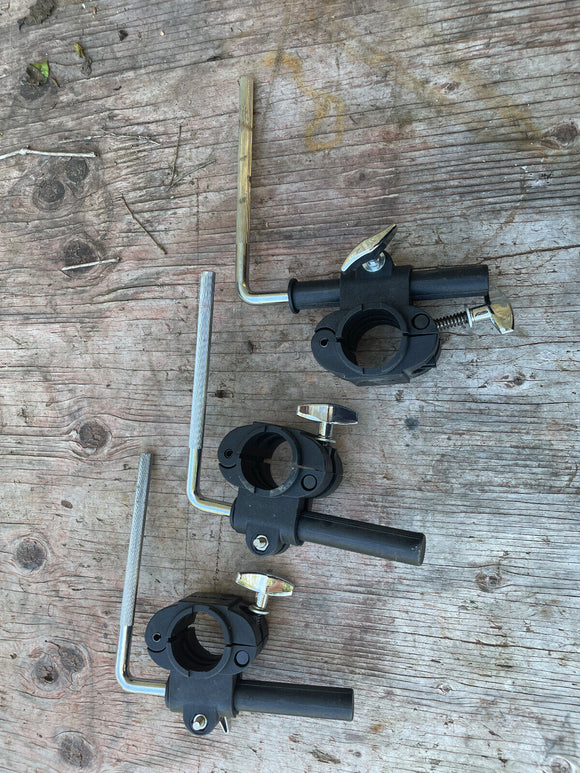 THREE PACK Alesis Strike Arm Holder Rack Clamp for Standard 1.5” Racks