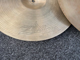 Vintage Zildjian Hollow Logo New Beat 14" 70's Hihat hi hat Cymbals 748 + 1334 g8
