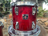 Vintage Tama Superstar Cherry Wine 5pc Drum Set kit 22,10,12,13,14,16,18 -GREAT!