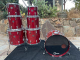 Vintage Tama Superstar Cherry Wine 5pc Drum Set kit 22,10,12,13,14,16,18 -GREAT!