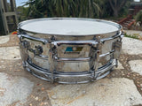 Ludwig 5x14" Blue Olive B/O LM400 Supraphonic Chrome Plated Aluminum Snare Drum