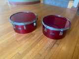 Tama Superstar Birch Cutdown 14" + 15" Timbales Pair - Candy Apple Red6