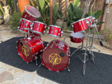 Tama Superstar Candy Apple Red Neil Peart Rush 13pc Replica Drum Set kit RARE!!!