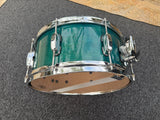 Tama Superstar Classic Aqua 14x6.5 Snare Drum - Maple Shell1