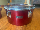 Tama Superstar Birch Cutdown 14" + 15" Timbales Pair - Candy Apple Red4