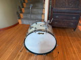 Vintage Ludwig WMP White Marine Pearl 1959 Transition Badge 22x14 Bass Drum6