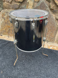 Ludwig Black Cortex 70's 16x16 Concert Tom for drum set kit Blue Olive Badge b/o