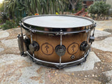 RARE DW Collectors Neil Peart Snakes and Arrows - Birds Eye Maple Snare Drum !