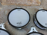 THREE  Roland PD-120 WHITE and TWO pd-100" 10" Mesh Head V Drum PD1206