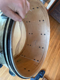 Vintage Ludwig WMP White Marine Pearl 1959 Transition Badge 22x14 Bass Drum18
