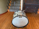 Vintage Ludwig WMP White Marine Pearl 1959 Transition Badge 22x14 Bass Drum2