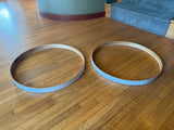 DW Collectors 22" WMP White Marine Pearl Bass Drum Hoop Pair Hoops1