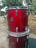 Tama Superstar Candy Apple Red 6pc Drum set kit w/ 24" Bass drum!15