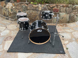 DW Collectors Black Velvet 4 pc Drum Set kit 24x18, 12x9, 14x14, 16x16