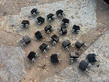 20x Pack World Max Bass Drum Small Single Side Die Cast Lug – Black Nickel5