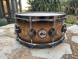 RARE DW Collectors Neil Peart Snakes and Arrows - Birds Eye Maple Snare Drum !