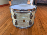 Vintage Ludwig WMP White Marine Pearl early 60's 13x9 Tom Drum0