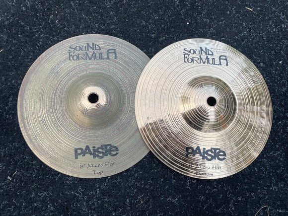 RARE Discontinued Paiste 8” MICRO HATS Hihats Sound Formula 250g 316g
