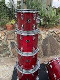 VIntage Tama Superstar Cherry Wine 5pc Drum Set kit 22,10,12,13,16