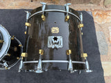 Yamaha Maple Custom 3pc Drum Set Kit 22,12,16 - Black Maple19