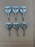 6x Pack Vintage Tama Superstar Imperialstar Bass Drum Tension Rods and Claws1