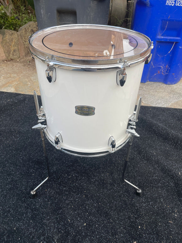 Yamaha Stage Custom Birch 14x13 Floor Tom Drum White - RUST on tension rods