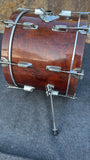 Rare 1980 vintage Tama Superstar 20x14 Bass Drum Super Mahogany8