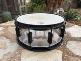 Pork Pie "Pig Lite" Clear Acrylic Snare Drum 14x62