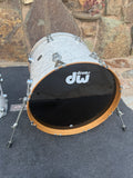 DW Collectors 5pc Drum Set White Marble w/ 20 inch kick!4