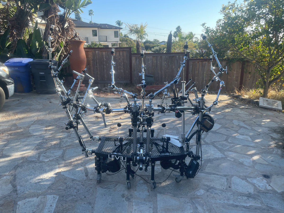 Level / Gibraltar Insane Monster Double Bass Rolling Drum Rack ...