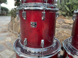 Vintage Tama Superstar Cherry Wine 5pc Drum Set kit 22,10,12,13,14,16,18 -GREAT!