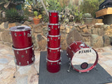 Tama SUPERSTAR Candy Apple Red POWER 8pc Concert Tom Drum Set kit!!3
