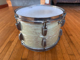 Vintage Ludwig WMP White Marine Pearl early 60's 13x9 Tom Drum6