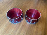 Tama Superstar Birch Cutdown 14" + 15" Timbales Pair - Candy Apple Red10
