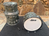 Vintage Ludwig downbeat Sky Blue Pearl Drum set Kit 19651