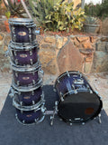 Pearl Reference Purple Craze 6pc Drum Set kit!! Excellent Condition!