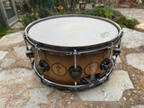 RARE DW Collectors Neil Peart Snakes and Arrows - Birds Eye Maple Snare Drum !