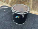 Ludwig Black Cortex 70's 10" Concert Tom for drum set kit - Blue Olive Badge b/o