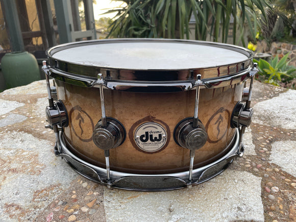 RARE DW Collectors Neil Peart Snakes and Arrows - Birds Eye Maple Snare Drum !