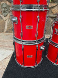 Yamaha Recording Custom 8pc Double Bass Drum Set Kit HOT RED 24" KICKS!!