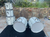Tama Granstar Double Bass White Drum Set Kit 22,22,12,13,16
