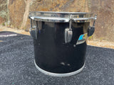 Ludwig Black Cortex 70's 10" Concert Tom for drum set kit - Blue Olive Badge b/o
