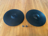 TWO PACK Roland CY-12C Dual-Trigger Cymbal Crash Cymbal Black cy12 c W/Anti Spin0
