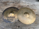 SABIAN 14in HH Hand Hammered Fusion Hi Hat Pair Cymbals hihats0